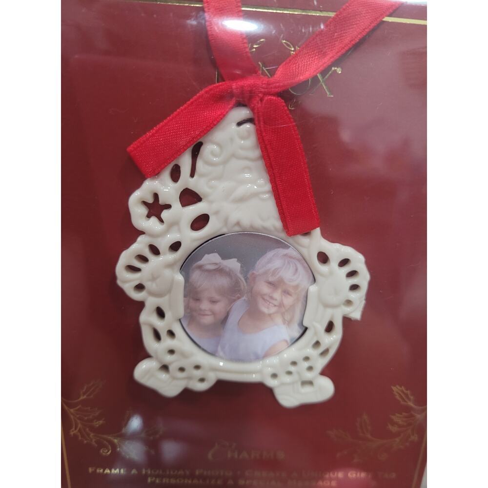 Lenox‎ American Porcelain Christmas Ornament Santa with Picture Frame #5